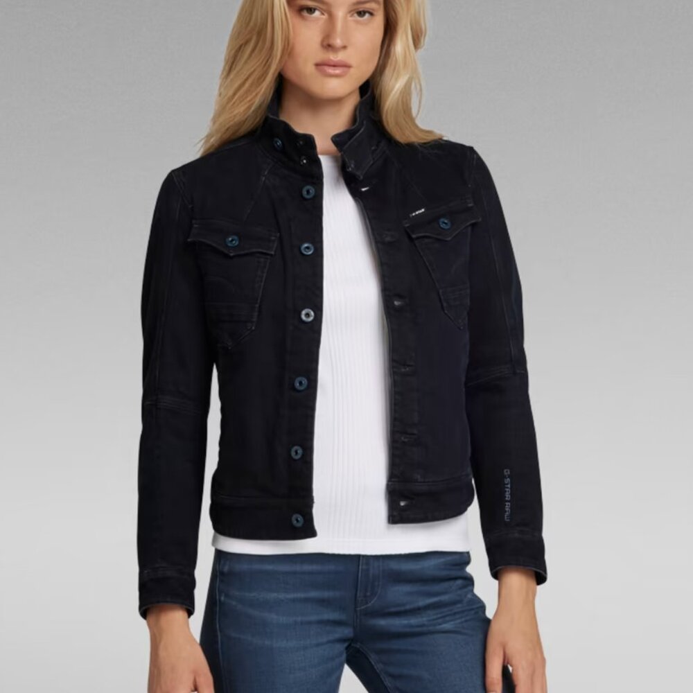 G-Star Raw | Women's XS Arc Pilot 3D Padded Jacket | Denim Jean Moto